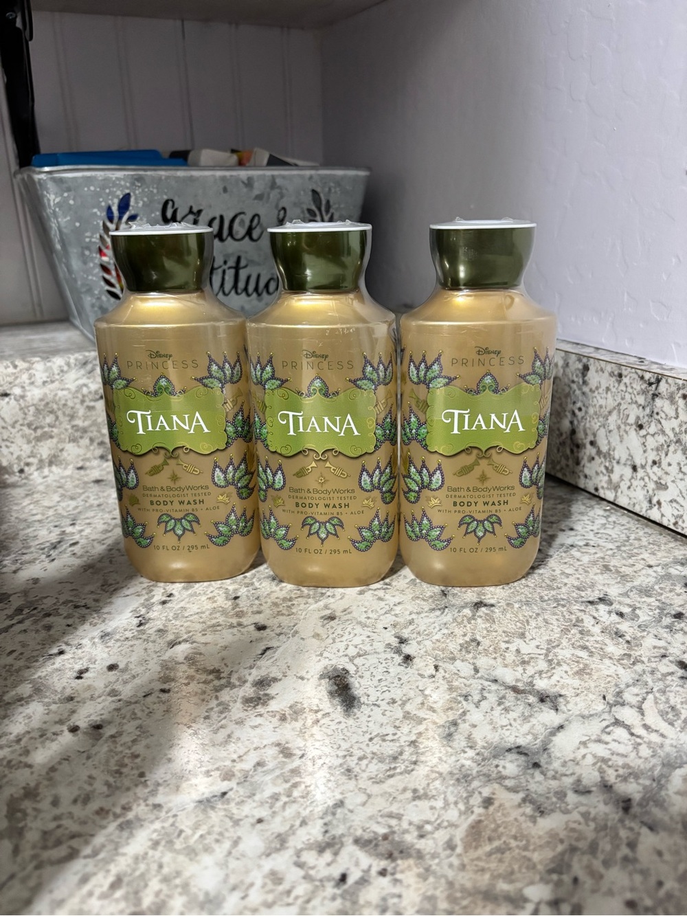 3 Bath & Body Works Disney Princess Tiana 10 Ounce Body Wash NIP RETIRED
